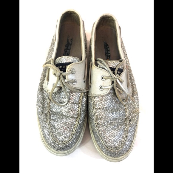 sparkly boat shoes